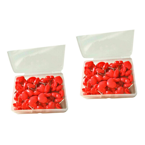 Punaises Simples Rouges Motifs Colorés Pour 2