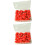 Punaises Simples Rouges Motifs Colorés Pour 4