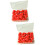 Punaises Simples Rouges Motifs Colorés Pour 6