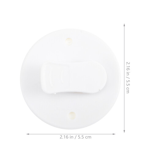8Pcs White Plastic Bathing Curtain Clamps with Self-Adhesive Wall Fix 1