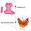 2Sets Pet Rooster Harness Pulling Rope Soft Fabric Chicken Leash Set 4