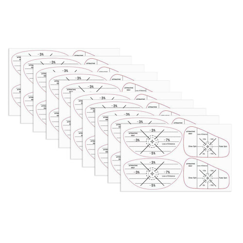 Multiple Surfaces Golf Impacts Tape Swing Trainer Stickers 10-C