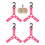 Cheerleading Bobbles Storage Strap for Outdoor-Pink 1