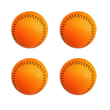 4Pcs PU Training Baseball Training Sport Batting Ball-Orange