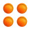 4Pcs PU Training Baseball Training Sport Batting Ball-Orange 1