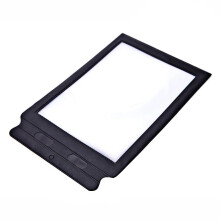 Full Page Magnifier A4 Reading Magnifying Glass Sheet with Clear 3X Viewing and Ergonomic Leather Grip Black