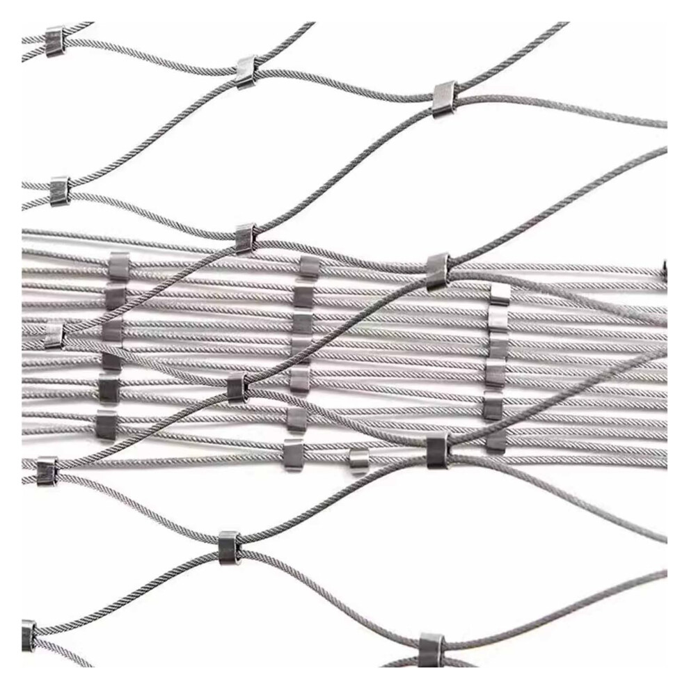 304 Stainless Steel Wire Rope Mesh 1X6m Rustresistant Safety Net For Balcony And Stairs Fence 9351714446938