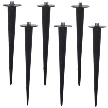 Solar Light Replacement Stakes Set 6PCS Plastic Ground Spikes for Outdoor Garden Path Lights