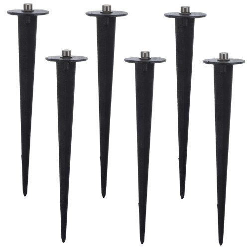 Solar Light Replacement Stakes Set 6PCS Plastic Ground Spikes for Outdoor Garden Path Lights