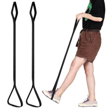 Leg Lifter Strap 35 Inch 2 Pack for Hip or Knee Recovery with Foot and Hand Loops, Lightweight Aid