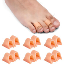 12pcs Silicone Toe Separator and Hammer Toe Corrector for Claw and Crooked Toes Pain Relief (S)