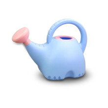 Plastic Watering Can 1.5L Small Elephant Design Long Spout for Indoor Outdoor Garden Plants Blue