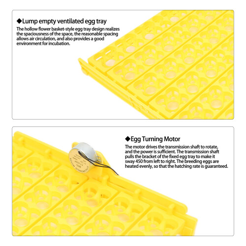 Automatic Egg Turner 110V Durable Plastic Incubator Tray for 36–156 Chicken Poultry Eggs 2