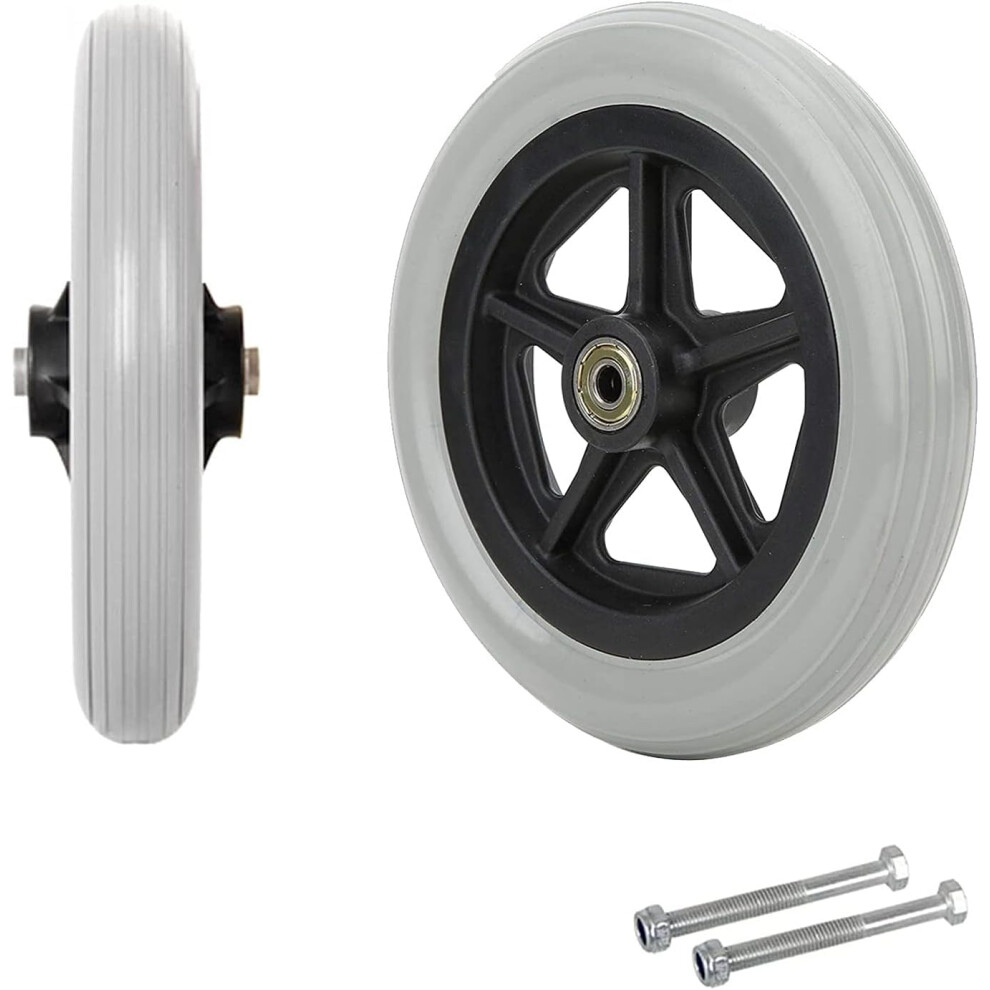 Wheelchair Front Caster Wheels 6 Inch WearResistant Solid Tires Smooth Rolling Easy Install for Walkers