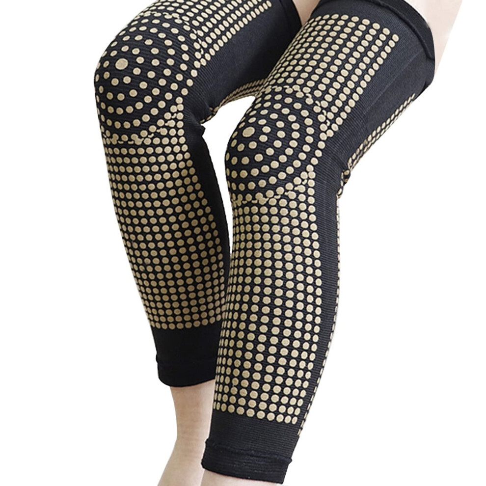 Self Heating Knee Pads Tourmaline Knee Brace for Arthritis Pain Relief and Injury Recovery, 2pcs Large