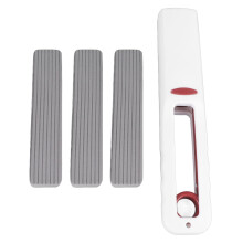 Self Squeeze Mini Sponge Mop for Small Spaces, Compact Lightweight Design with Replaceable Heads (One Rod, 3 Mop Heads)