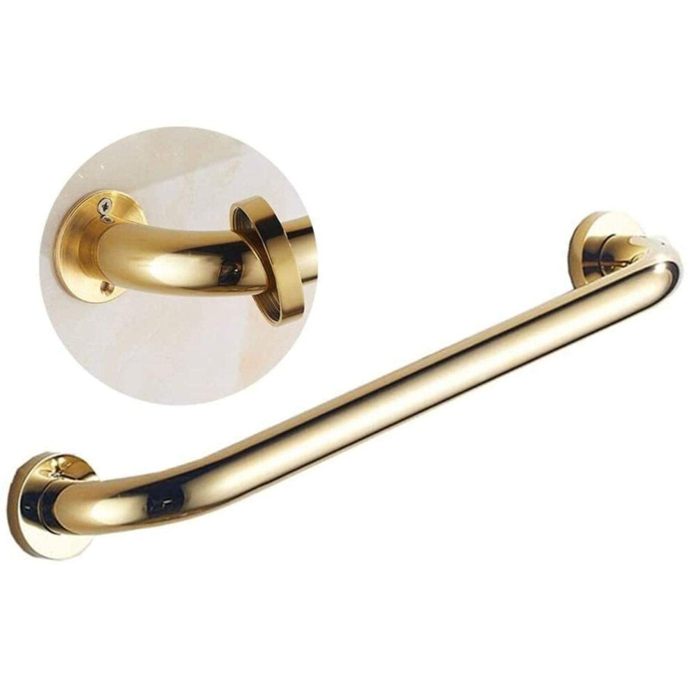 Grab Bar 32cm Brass Bathroom Safety Rail with AntiâSlip Grip and RustâResistant WallâMount Support for Elderly