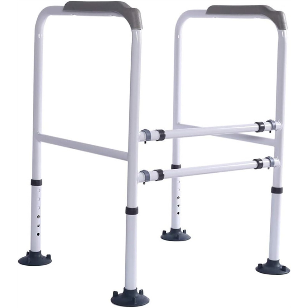 Toilet Safety Frame with Adjustable Height and Foldable Design, Suction Cup Grab Bars for Bathroom Elderly