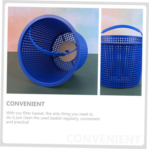 Pool Skimmer Basket 2 Pack Blue Plastic Leaf Skimmer Net Quick Debris Collection Easy Cleaning 2