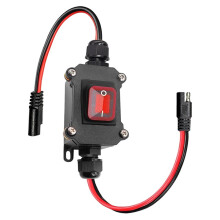 12V Inline Toggle  SAE Cable, 12AWG /Off Quick Connect Disconnect, IP67 Waterproof for Solar Panel, RV