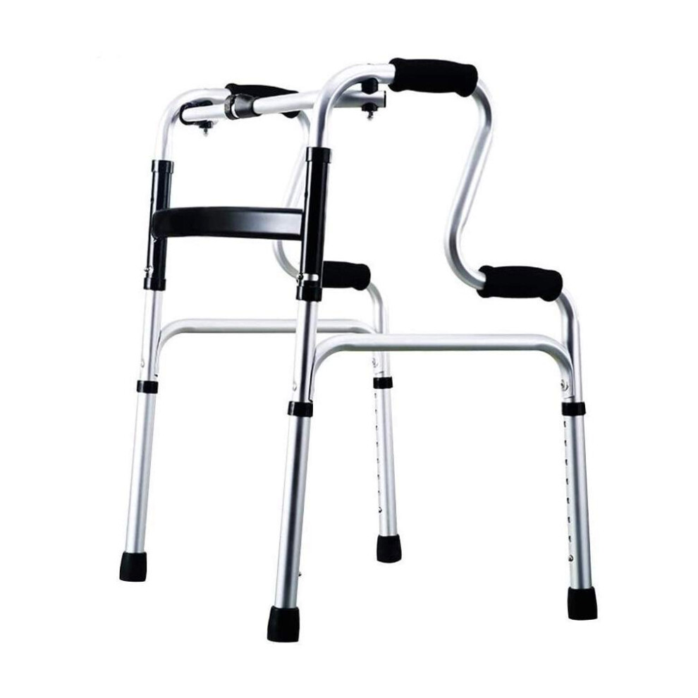 Folding Walker for Seniors, Lightweight Foldable Aluminum Walker with Wheels, Adjustable Height for Elderly