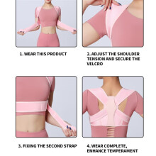 Posture Corrector for Women S/M Black, Ergonomic Back Support Brace with Adjustable Straps and Breathable Fabric