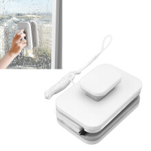 Magnetic Window Cleaner DualSided Glass Wiper with Ergonomic Grip and Streak Squeegee for Rise Home Windows
