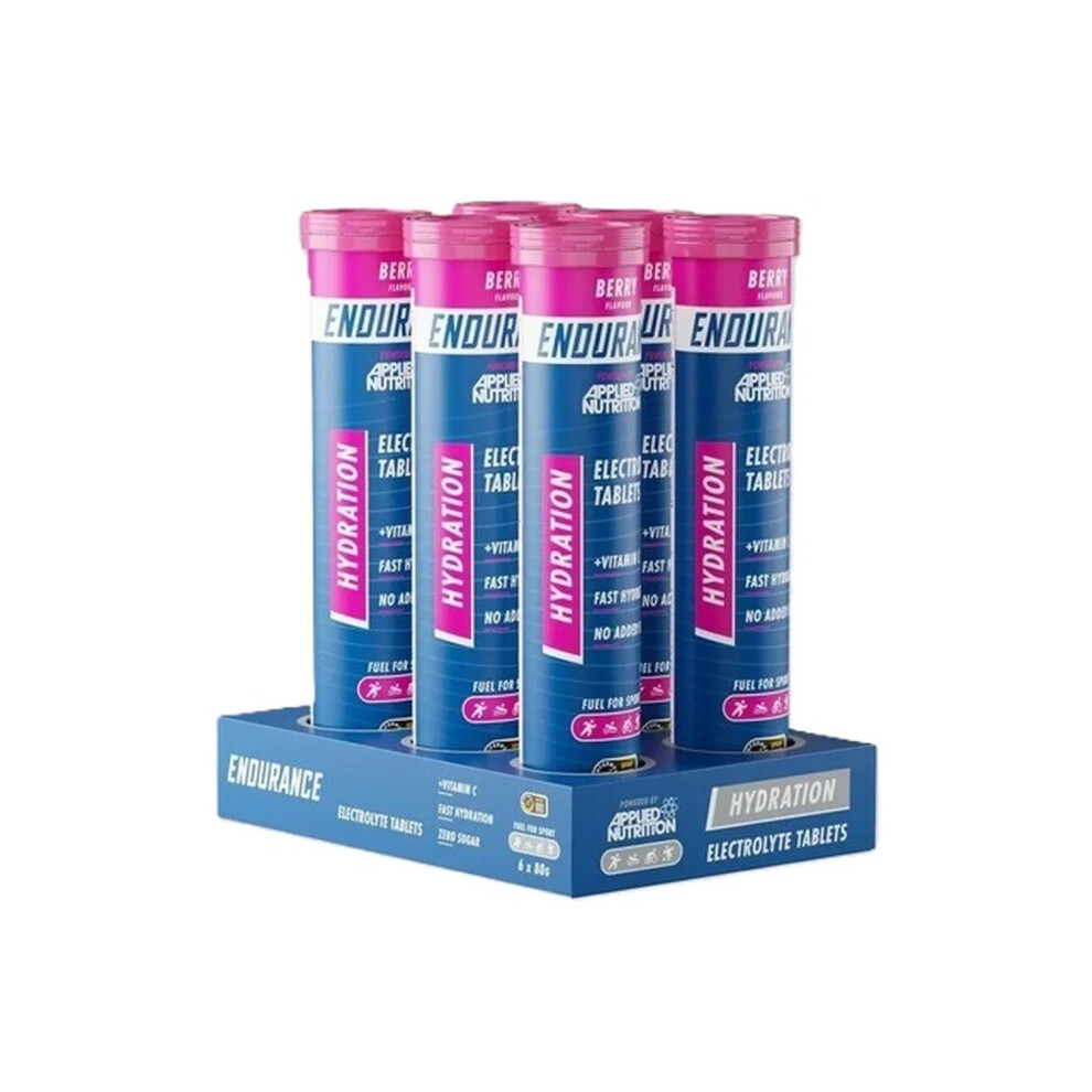Endurance Hydration Electrolyte Effervescent Tablets, Berry - 6 x 20 tabs