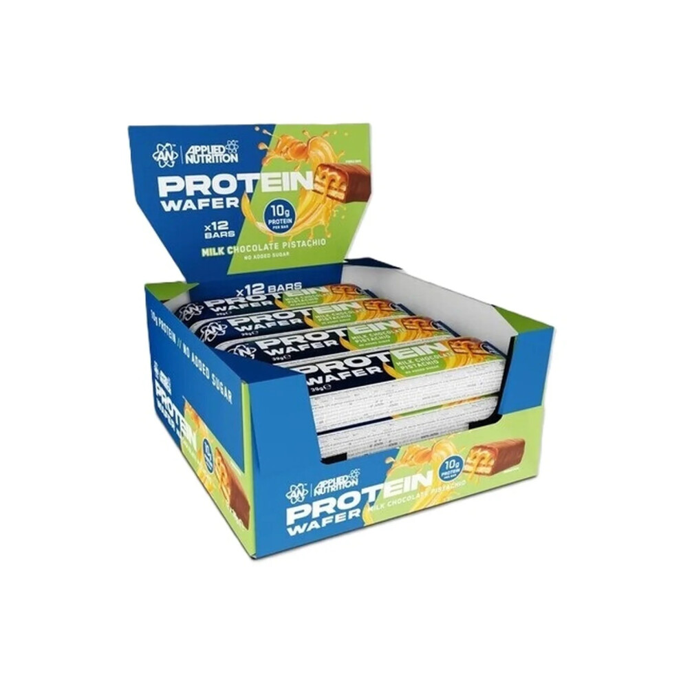 Protein Wafer, Milk Chocolate Pistachio - 12 x 39g