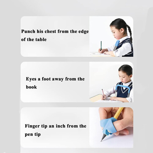 Adjustable Posture Corrector for Kids and Students, Ergonomic Sitting Trainer for Study Desk, Blue 1
