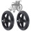 6 Inch Solid Wheelchair Front Wheels, Durable Rubber Replacement with Smooth Rolling and Easy Installation 1