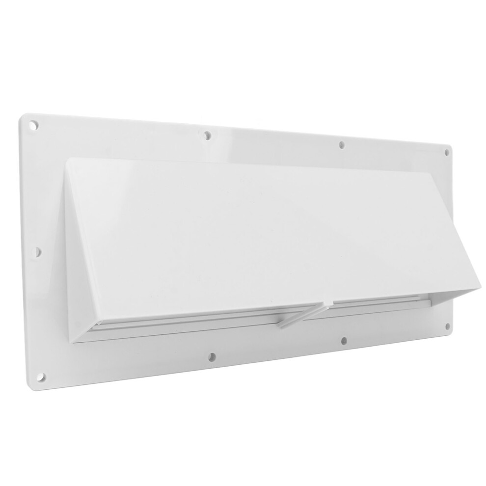 Rv Vent Cover For Trailer & Camper Sidewall Exhaust With Lockable Clips White 4101393606865