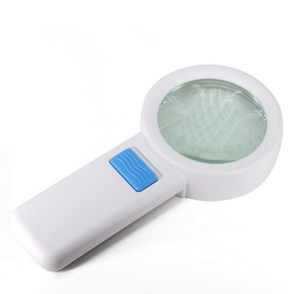 Bronze 8X Led Illuminated Magnifying Glass, Handheld Jewelry Loupe For Coins Stamps Reading And Hobbies