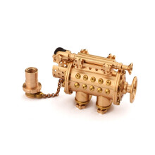 Vintage Metal Lighter Steampunk Copper Design Refillable Brass Fuel Pocket Lighter for Men Gift