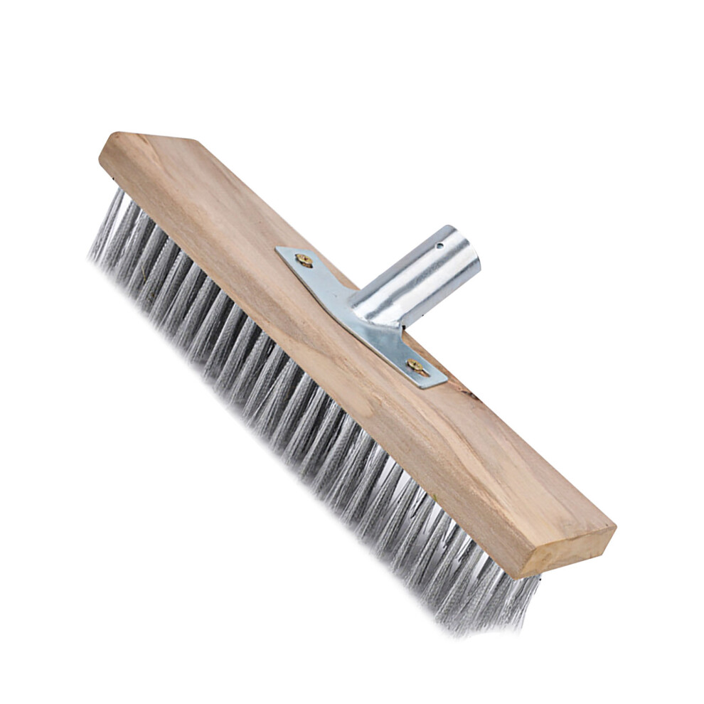 30Cm Stainless Steel Rugged Deck Scrubber Brush For Concrete & Garage Surfaces 9491393607869