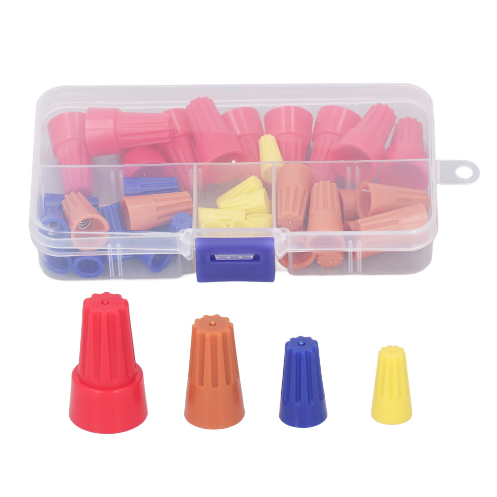 40Pcs Twist Wire Connectors Assorted Electrical Cap Nut 4 Types Screw On 9321393607814