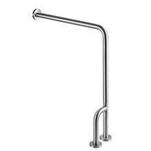 Grab Bar for Bathroom Stainless Steel Safety Rail with NonSlip Grip WalltoFloor Support Left Side Silver