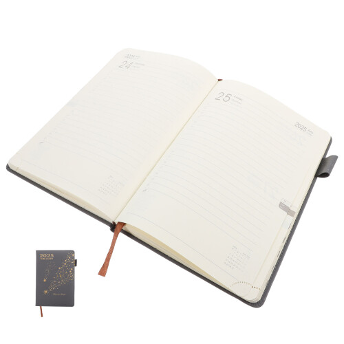 2025 Planner Grijs PU Multifunctionele Agenda Notebook