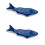 4Pcs Blue Ceramic Chopstick Rest Set Home Cutlery Organizer 1