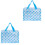 2Stk Make-Up Beutel PVC Transparent Wasserdicht Sky Blue 2