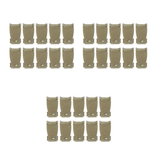 30Pcs Fixed Khaki Buckles for Backpack Outdoor Strap Management