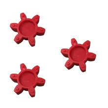 3Pcs Flexible Jaw Coupling Pad Rubber Spider Insert Orange Machine