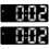 2Pcs Black LED Digital Alarm Clock Large Display Beside Sleeping Clock 5