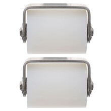 2Pcs Silver Stainless Steel Nylon Sliding Gate Guide Wheels for Door