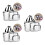 3pcs Transparent Waterproof Multifunctional Wash Bag ( Black ) 1