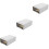 3Pcs Plastic Storage Drawers for Clothes White Stackable Bins 4