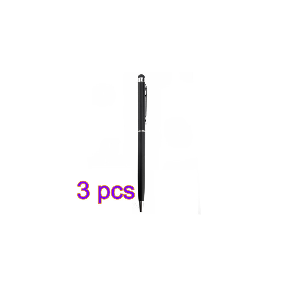Universal 2-In-1 Capacitive Touch And Ballpoint Stylus Pen Black 3742985924625