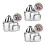 3pcs Transparent Waterproof Multifunctional Wash Bag ( Black ) 2