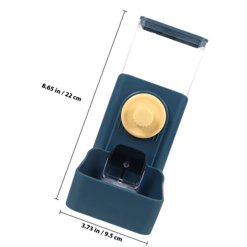 Dark Blue Automatic Cat Feeder Durable PP Small Pet Food Dispenser 1