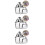 3pcs Transparent Waterproof Multifunctional Wash Bag ( Black ) 4